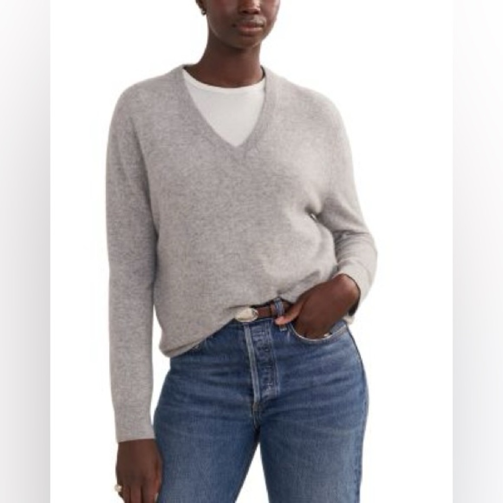 Jenni Kayne Flynn Sweater in Grey Cashmere